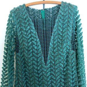 Anthropologie BHLDN Tracy Reese Teal Mini Dress